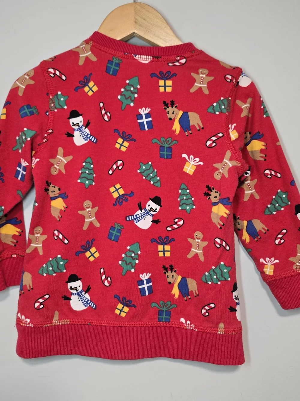 H&M Red Kids Holiday Joggers Set with Festive Prints Soft.